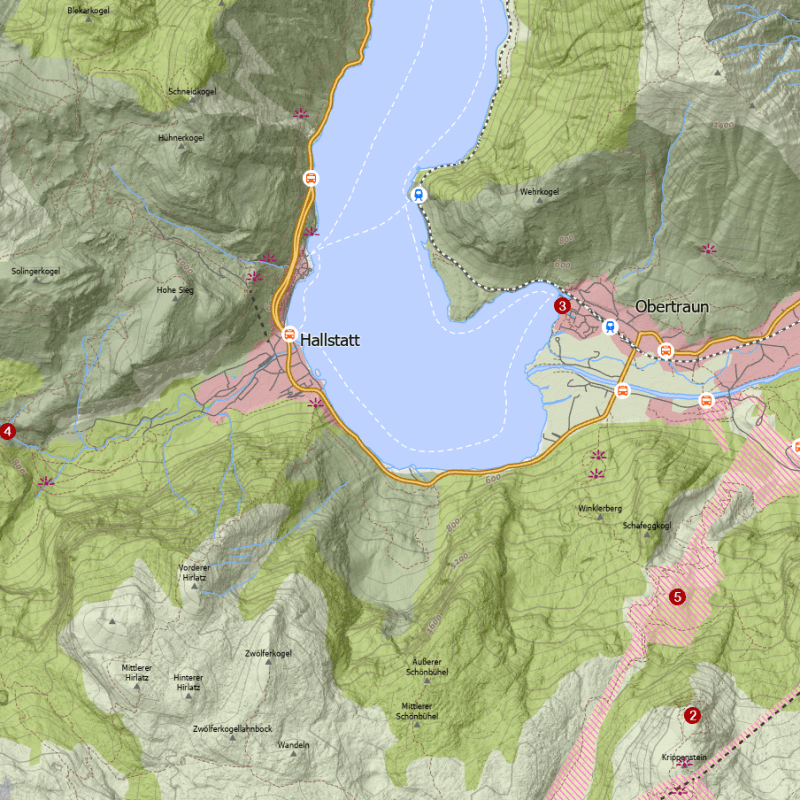Tourist Map of Lake&nbsp;Hallstatt